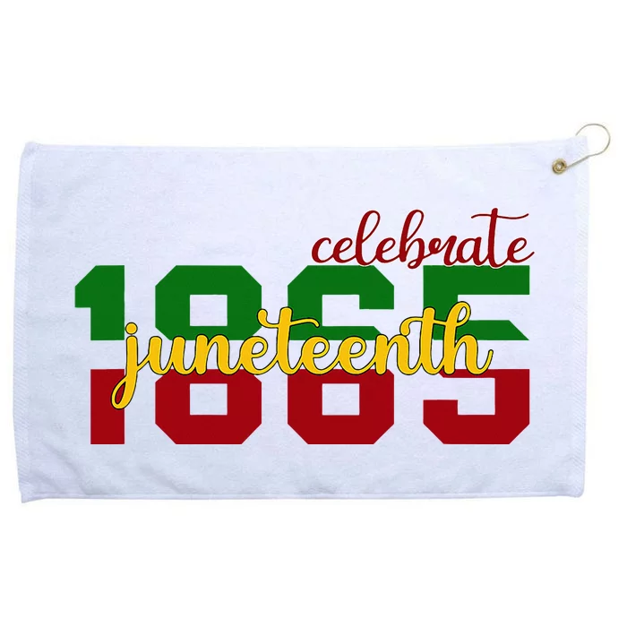 Celebrate Juneteenth 1865 Black History Month Afro Grommeted Golf Towel