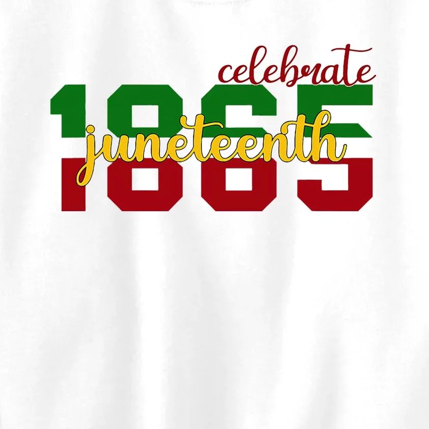 Celebrate Juneteenth 1865 Black History Month Afro Kids Sweatshirt