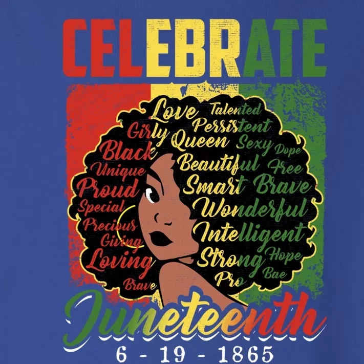 Celebrate Juneteenth 1865 Black History Month Afro Gift Toddler Long Sleeve Shirt