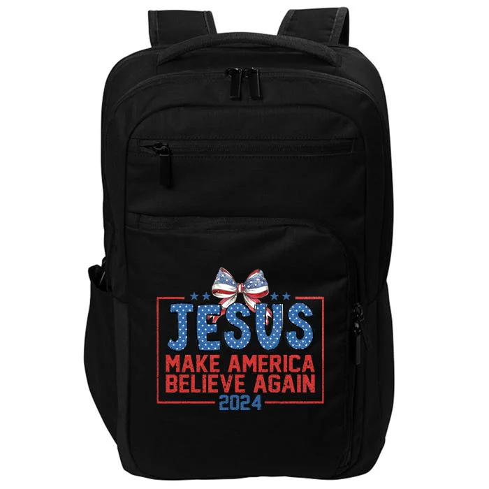 Coquette Jesus 2024 Christian 4th Of July Impact Tech Backpack