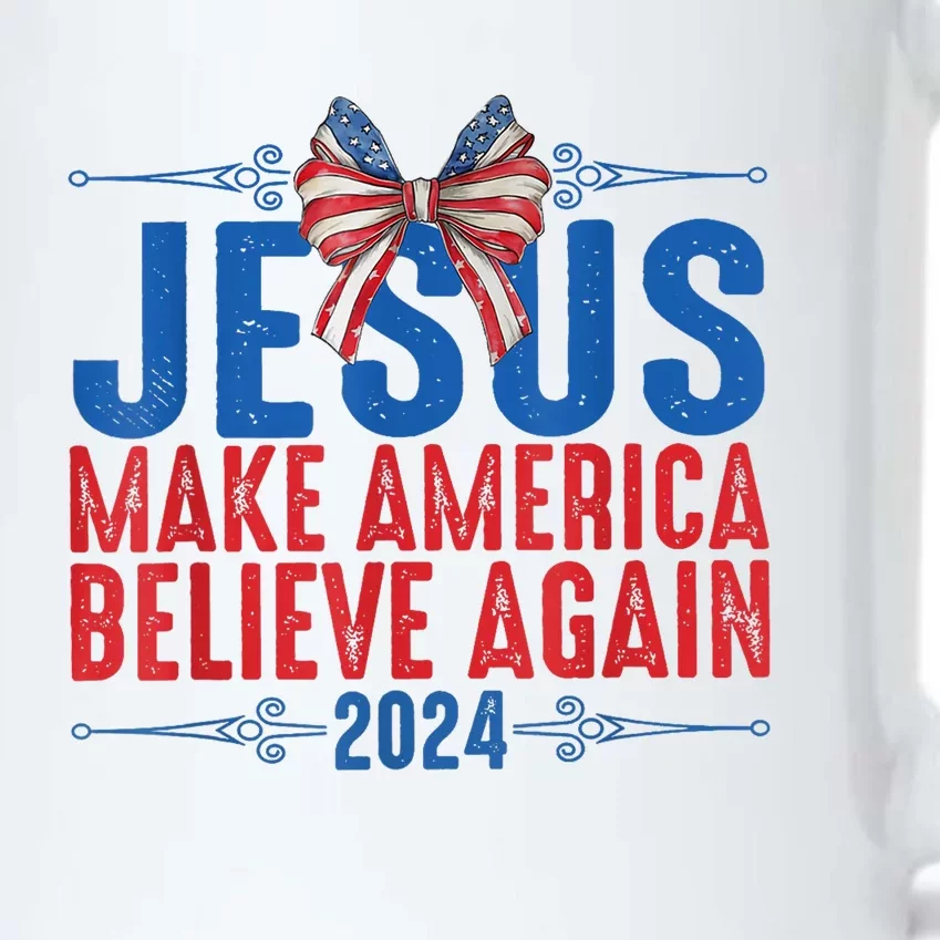 Coquette Jesus 2024 Make America Believe Again Black Color Changing Mug