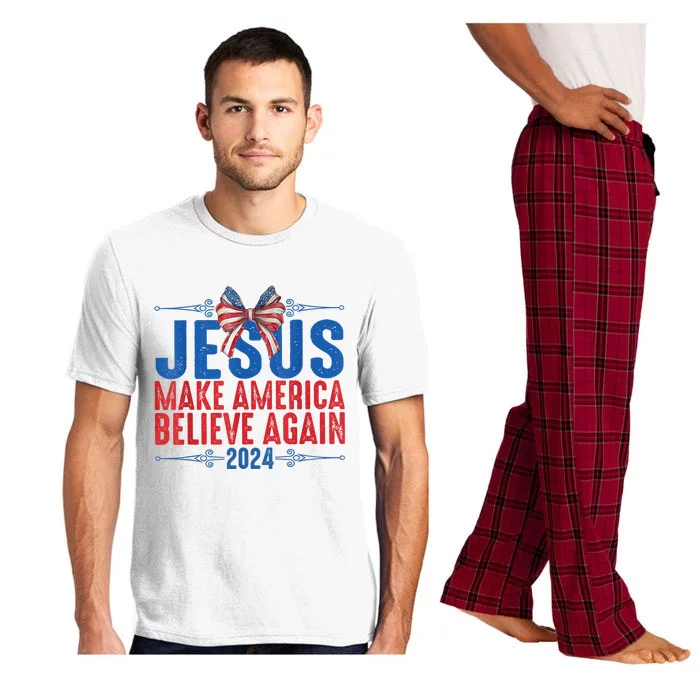 Coquette Jesus 2024 Make America Believe Again Pajama Set