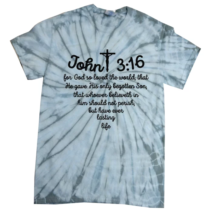 Christian John 316 For God So Loved The World Jesus Tie-Dye T-Shirt