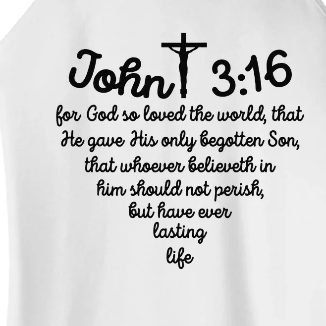 Christian John 316 For God So Loved The World Jesus Women’s Perfect Tri Rocker Tank