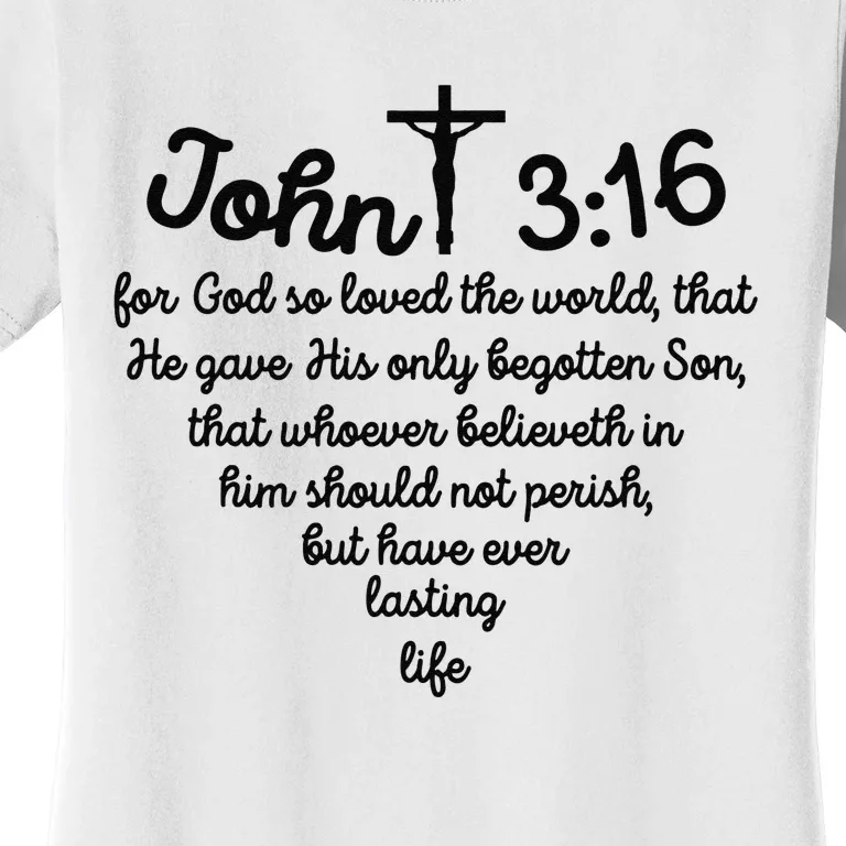 Christian John 316 For God So Loved The World Jesus Women's T-Shirt