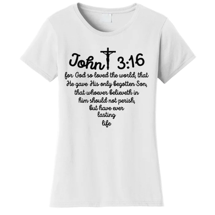 Christian John 316 For God So Loved The World Jesus Women's T-Shirt