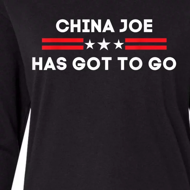 China Joe Anti Biden Political Republican Conservative Womens Cotton Relaxed Long Sleeve T-Shirt