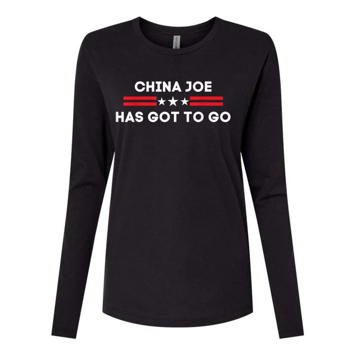 China Joe Anti Biden Political Republican Conservative Womens Cotton Relaxed Long Sleeve T-Shirt