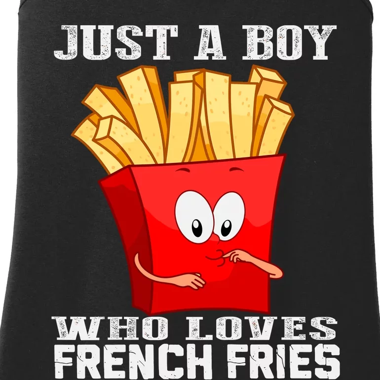 Cute Just A Boy Who Loves French Fries Ladies Essential Tank