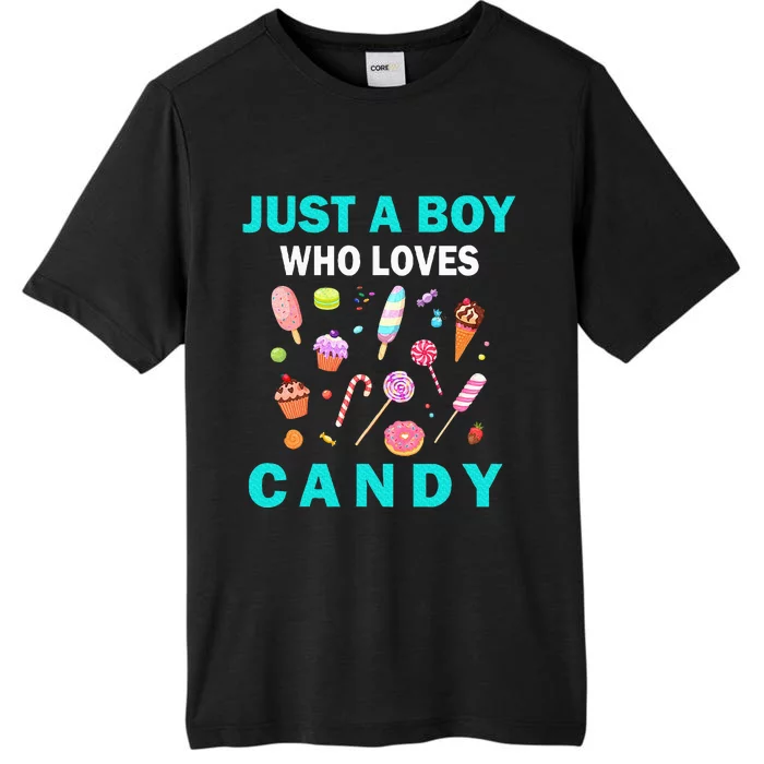 Cute Just A Boy Who Loves Candy Sweets ChromaSoft Performance T-Shirt