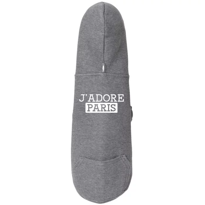 Cool J Adore Paris I Love Paris French Doggie 3-End Fleece Hoodie