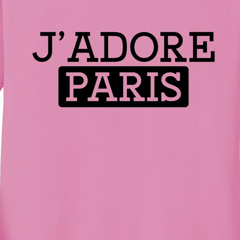 Cool J Adore Paris I Love Paris French Kids Long Sleeve Shirt