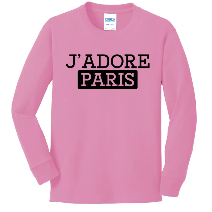 Cool J Adore Paris I Love Paris French Kids Long Sleeve Shirt