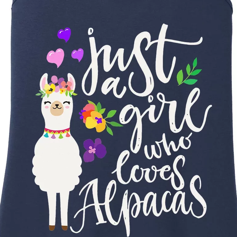 Cute Just A Who Loves Alpacas Ladies Essential Tank