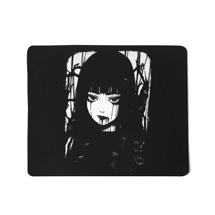 Creepy Japanese Anime Manga Horror Pastel Goth Grunge Mousepad