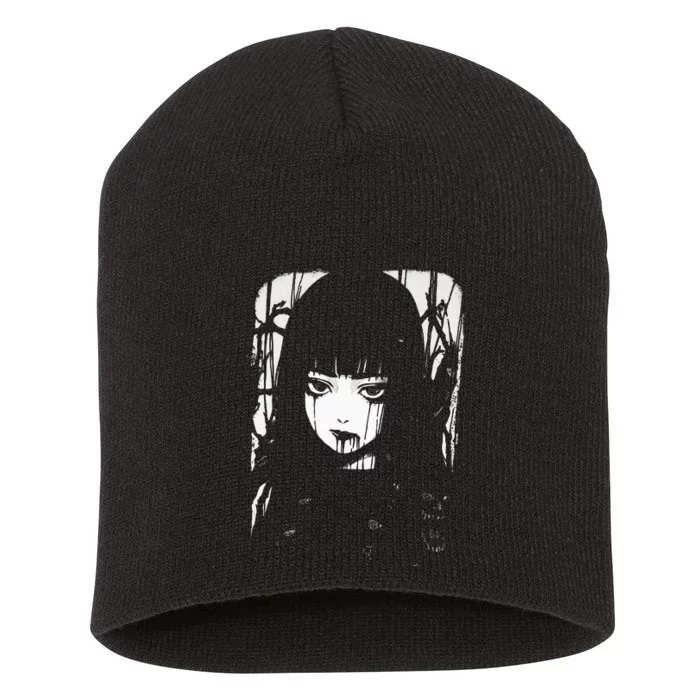 Creepy Japanese Anime Manga Horror Pastel Goth Grunge Short Acrylic Beanie