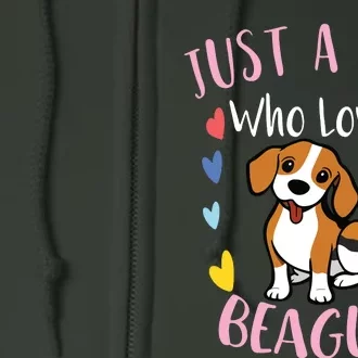 Cute Just A Who Loves Beagles Full Zip Hoodie