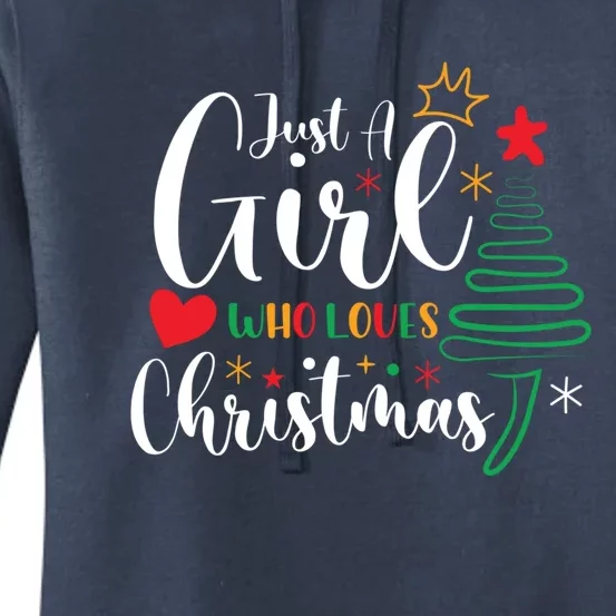 Christmas Just A Who Loves Funny Gift Women's Pullover Hoodie