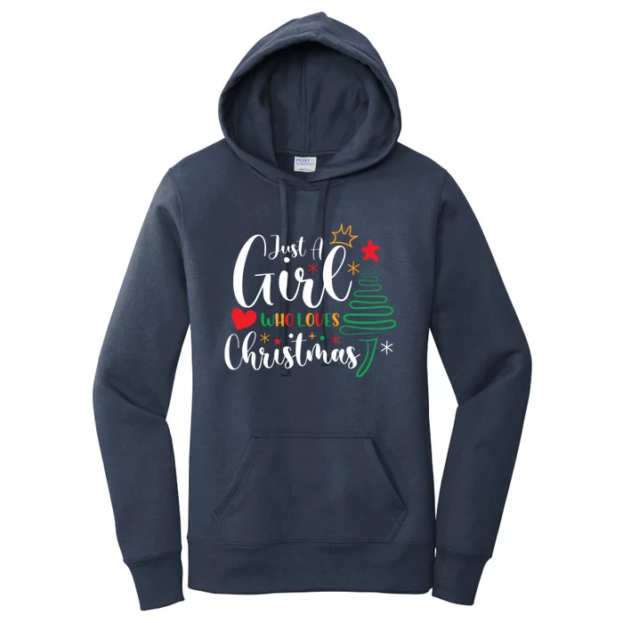 Christmas Just A Who Loves Funny Gift Women's Pullover Hoodie