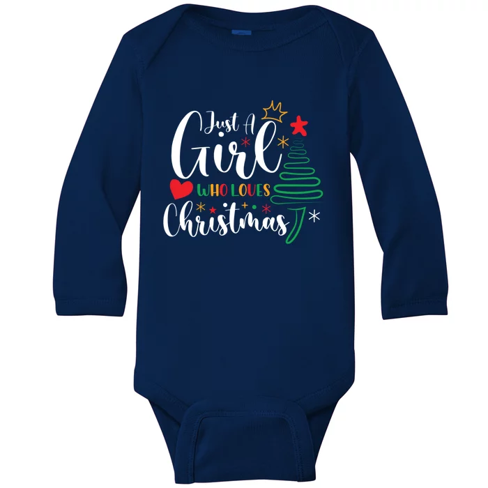 Christmas Just A Who Loves Funny Gift Baby Long Sleeve Bodysuit