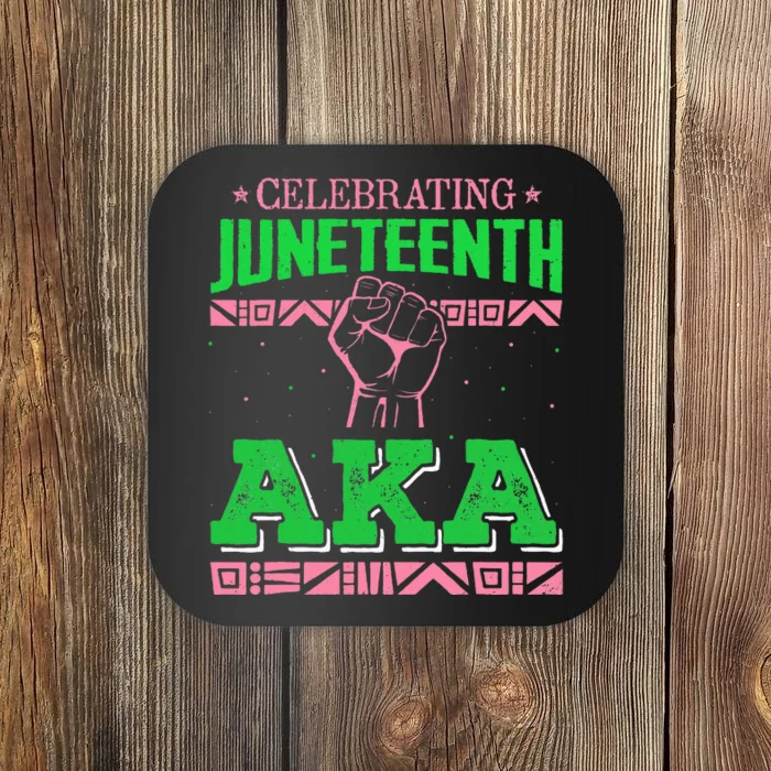 Celebrating Juneteenth Aka Fist Black History Coaster