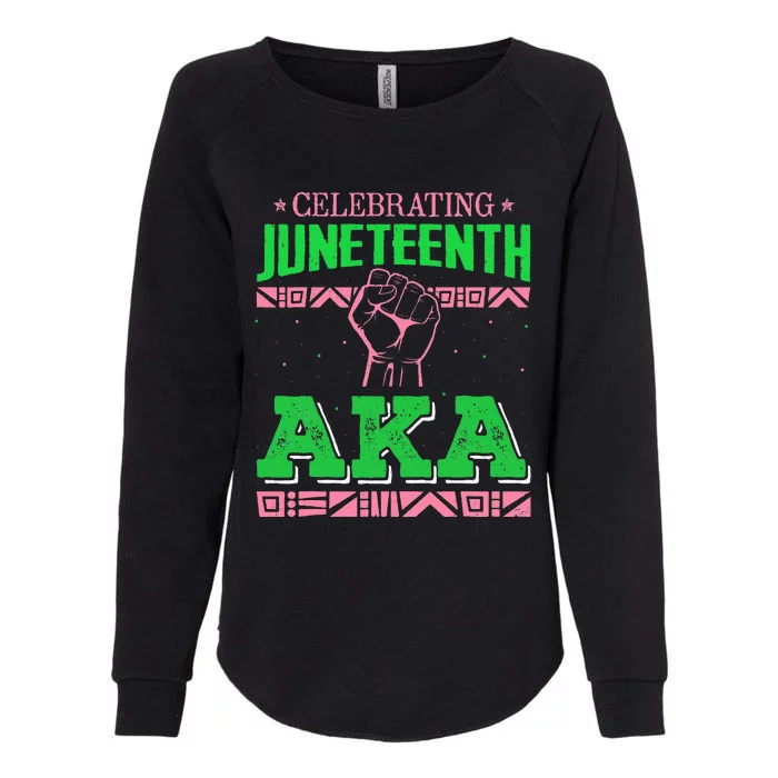 Celebrating Juneteenth Aka Fist Black History Womens California Wash Sweatshirt