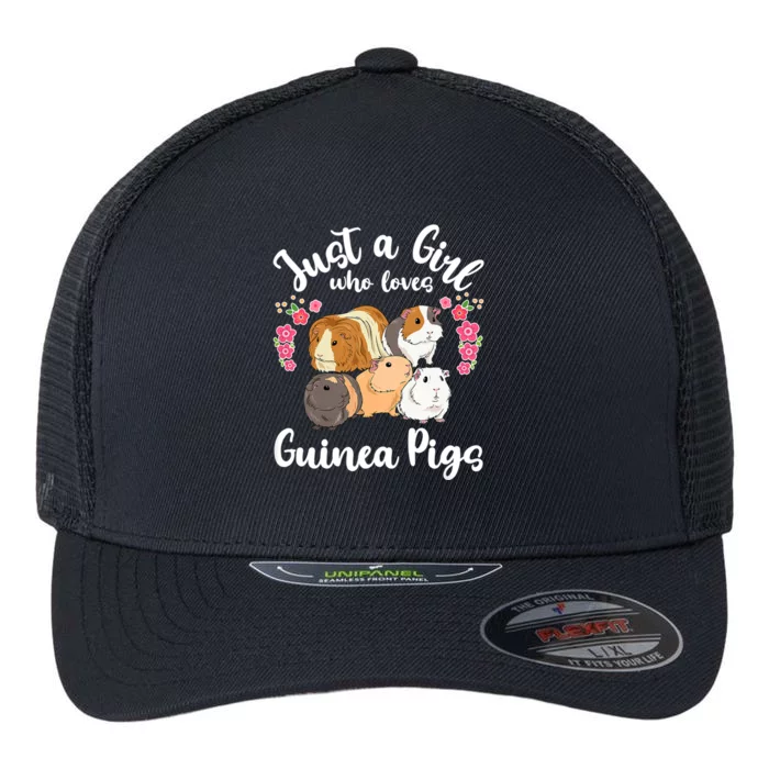 Guinea Pig Just A Giirl Who Loves Guinea Pigs Retro Flexfit Unipanel Trucker Cap