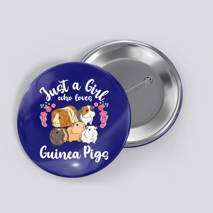 Guinea Pig Just A Giirl Who Loves Guinea Pigs Retro Button