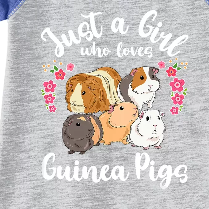 Guinea Pig Just A Giirl Who Loves Guinea Pigs Retro Infant Baby Jersey Bodysuit