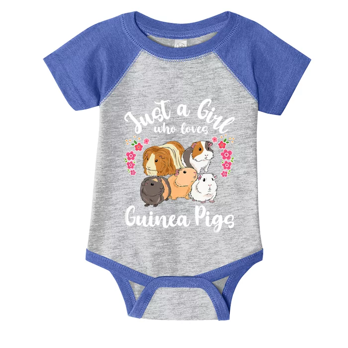 Guinea Pig Just A Giirl Who Loves Guinea Pigs Retro Infant Baby Jersey Bodysuit