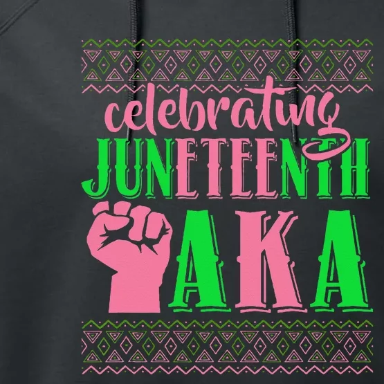 Celebrating Juneteenth AKA Fist Black History Performance Fleece Hoodie