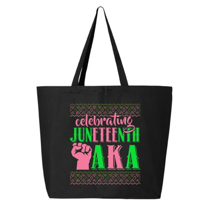 Celebrating Juneteenth AKA Fist Black History 25L Jumbo Tote