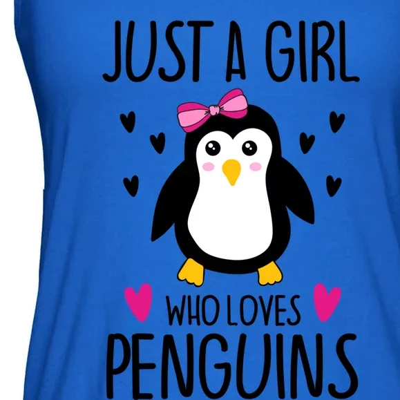 Cute Just A Who Loves Penguins Trendy Penguin Gift Ladies Essential Flowy Tank