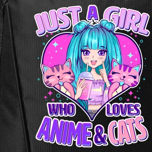 Cute Just A Girl Who Love Anime And Cats City Backpack