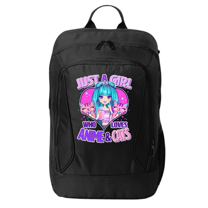 Cute Just A Girl Who Love Anime And Cats City Backpack