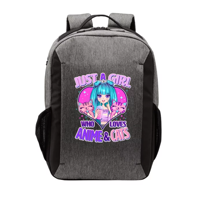 Cute Just A Girl Who Love Anime And Cats Vector Backpack