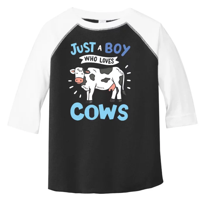 Cow Just A Boy Who Loves Cows Gift For Cow Lovers Toddler Fine Jersey T-Shirt