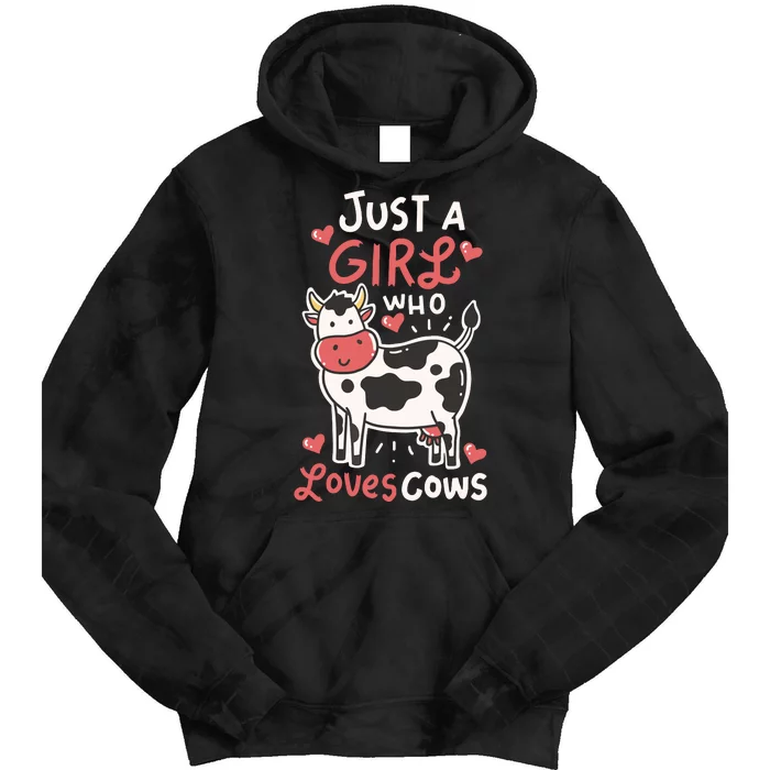 Cow Just A Who Loves Cows Farmer Butcher Milk Tie Dye Hoodie