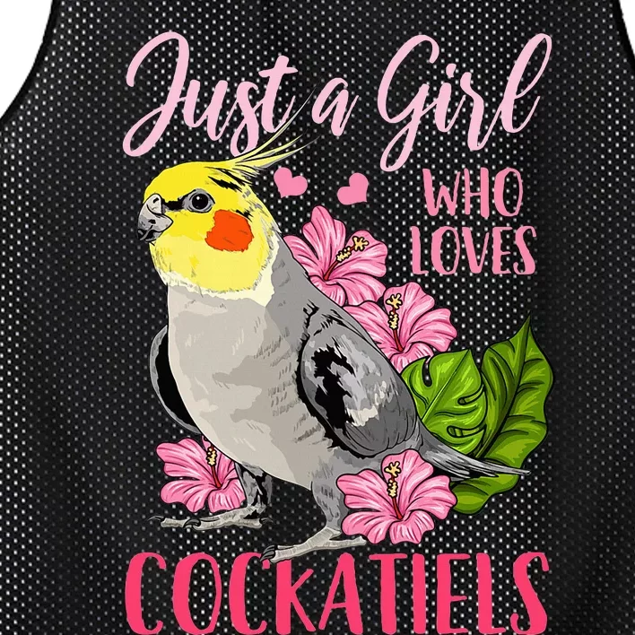 Cockatiel Just A Girl Who Loves Cockatiels Cute Gift Mesh Reversible Basketball Jersey Tank