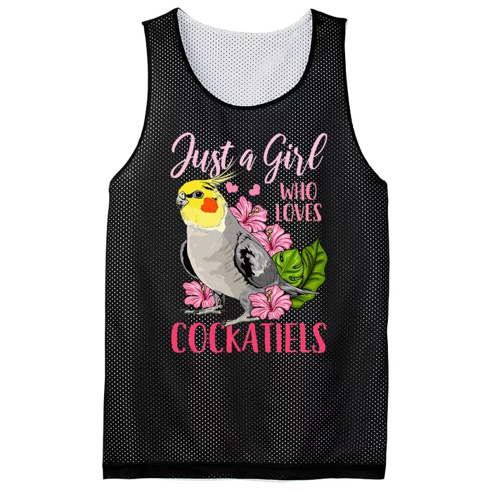 Cockatiel Just A Girl Who Loves Cockatiels Cute Gift Mesh Reversible Basketball Jersey Tank