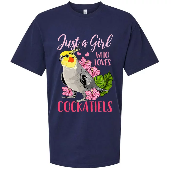 Cockatiel Just A Girl Who Loves Cockatiels Cute Gift Sueded Cloud Jersey T-Shirt