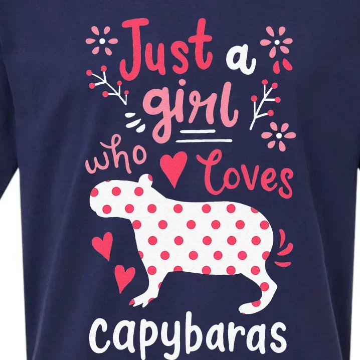 Capybara Just A  Who Loves Capybaras Sueded Cloud Jersey T-Shirt