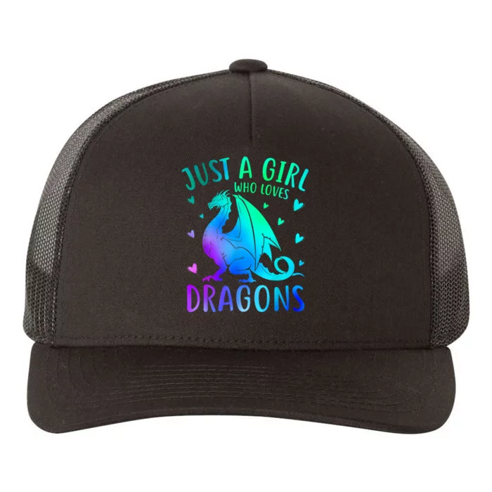 Cute Just A Girl Who Loves Dragons Tie Dye Yupoong Adult 5-Panel Trucker Hat