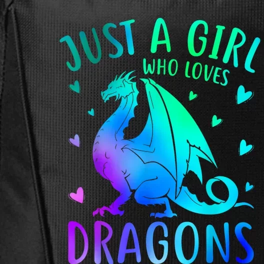 Cute Just A Girl Who Loves Dragons Tie Dye City Backpack