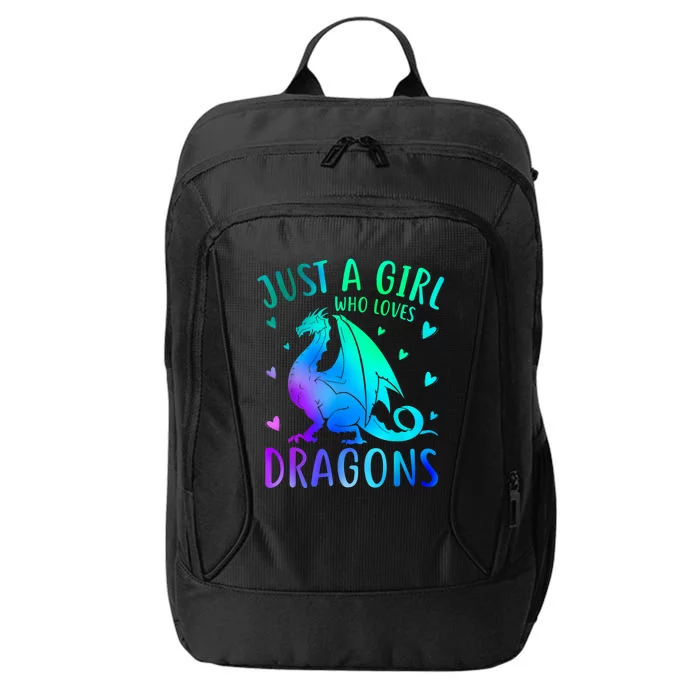 Cute Just A Girl Who Loves Dragons Tie Dye City Backpack