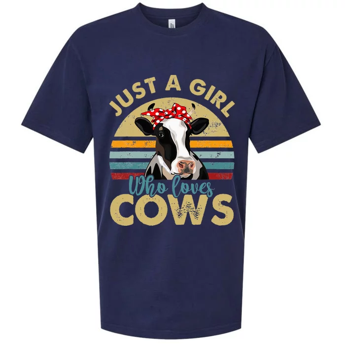 Cow Just A Who Loves Cows funny animal Sueded Cloud Jersey T-Shirt