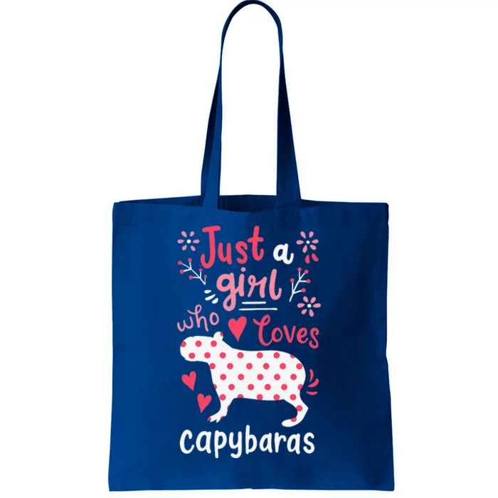 Capybara Just A Who Loves Capybaras Flower Tote Bag