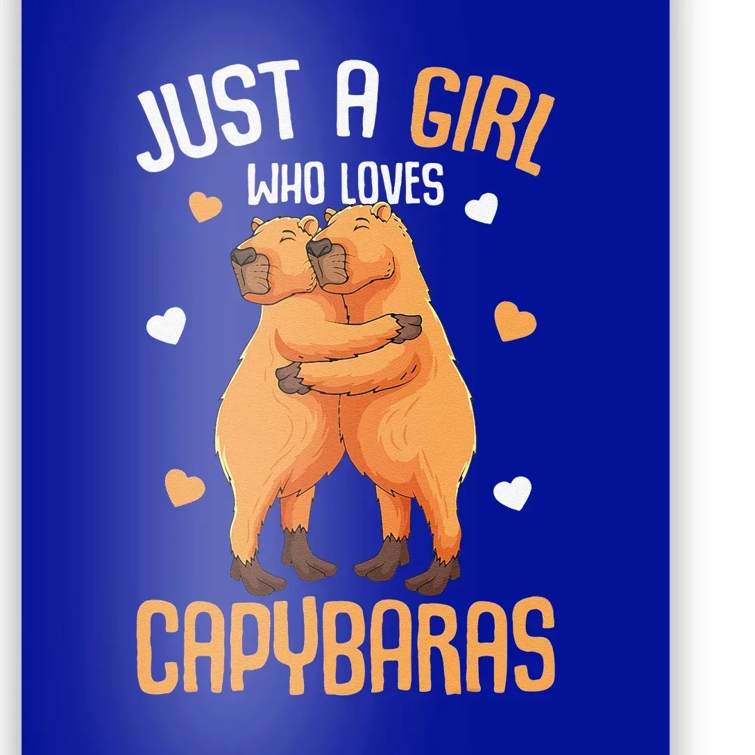 Capybara Just A Who Loves Capybaras Flower Poster