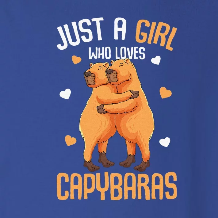 Capybara Just A Who Loves Capybaras Flower Toddler Long Sleeve Shirt