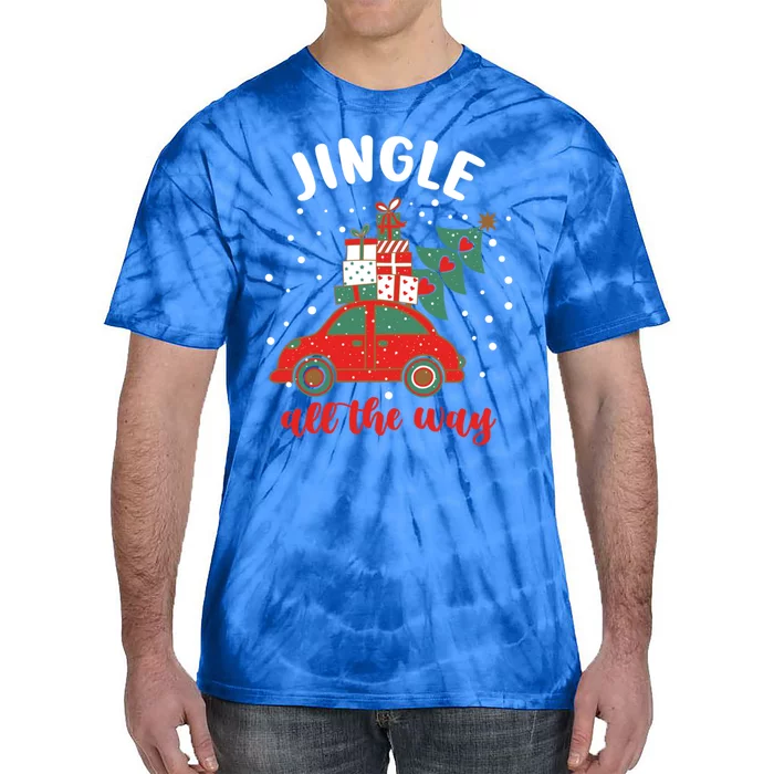 Christmas Jingle All The Way Gift Tie-Dye T-Shirt